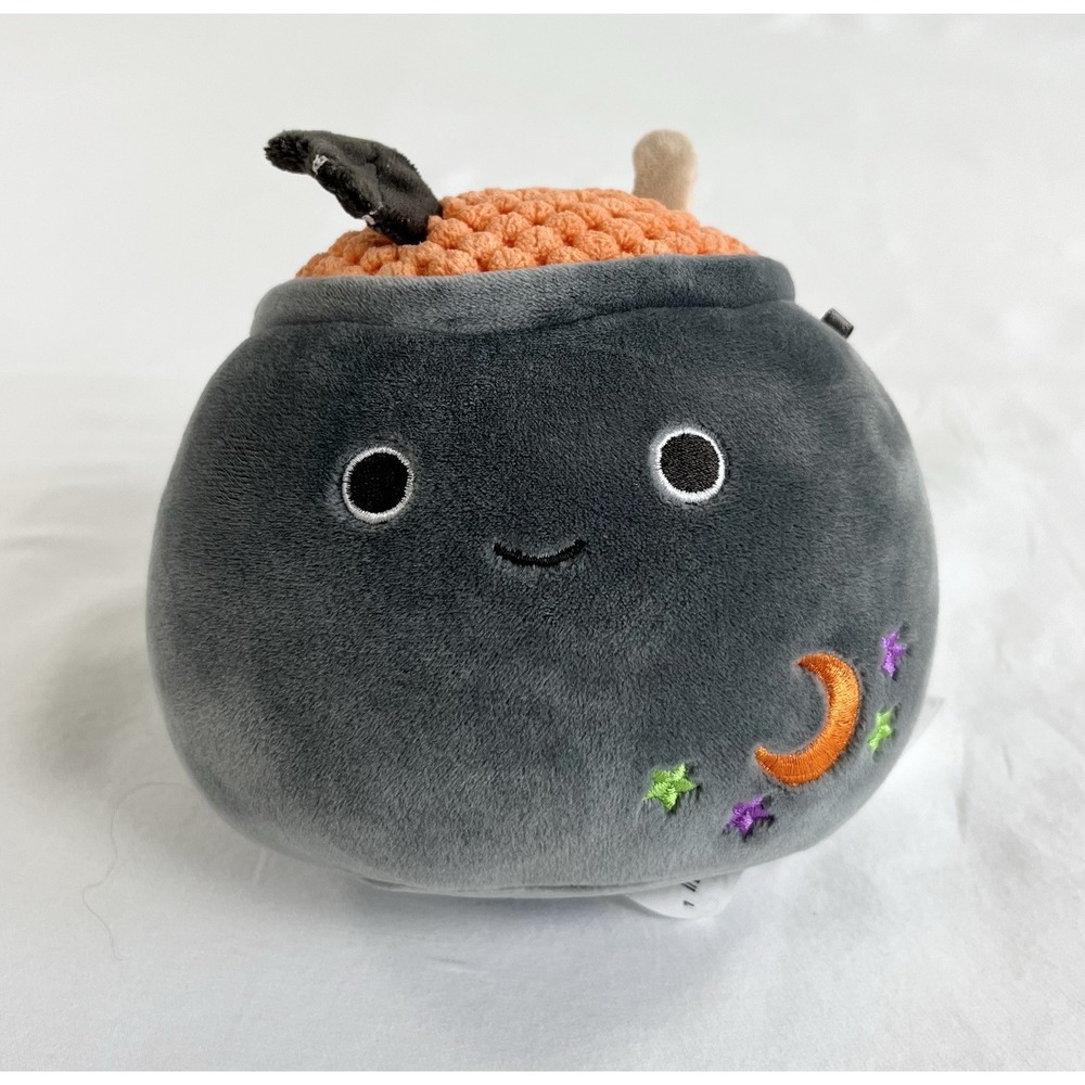 Squishmallows 8" Morrison the Cauldron Plush Halloween 2023 Moon Stars Grey Toy